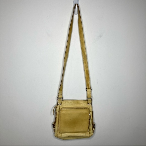 Fossil vintage yellow leather crossbody bag - Picture 7 of 8